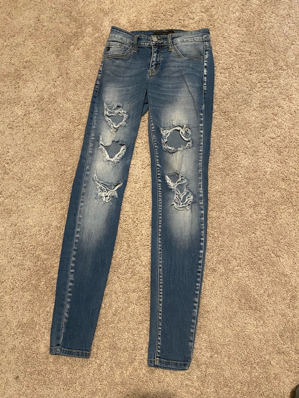 KanCan Heavy Distressed Skinny Jeans